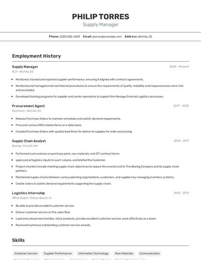 Resume example 2
