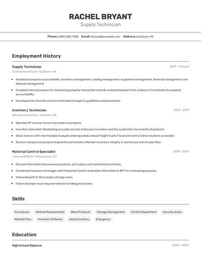 Resume example 2