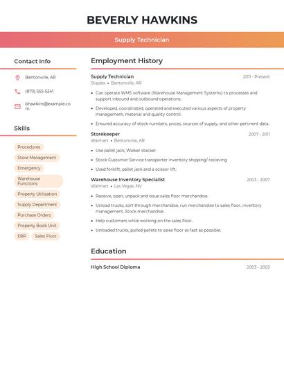 Resume example 3