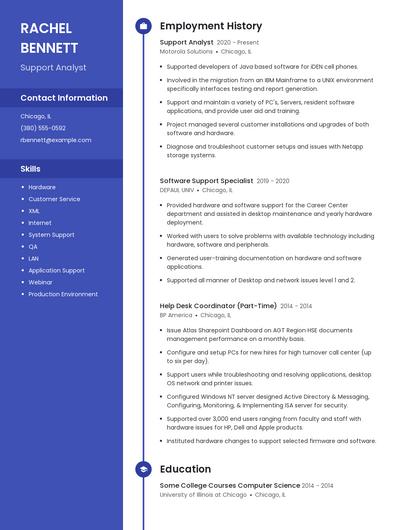 Resume example 4