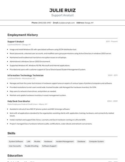 Resume example 2