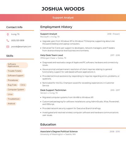 Resume example 3