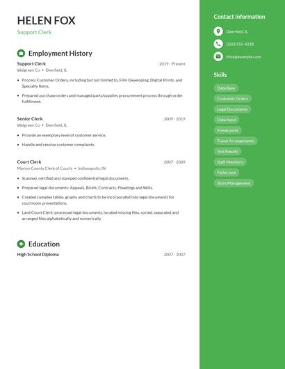 Resume example 4