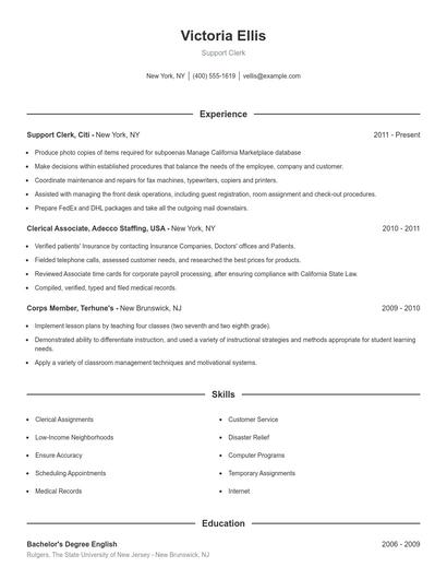 Resume example 1