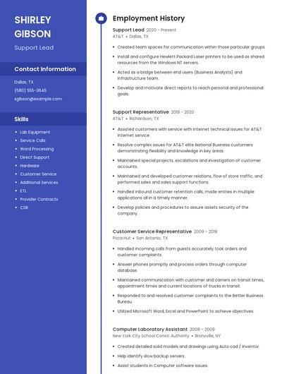 Resume example 4
