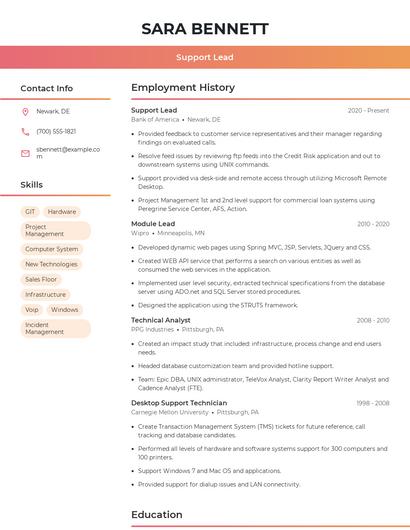 Resume example 3