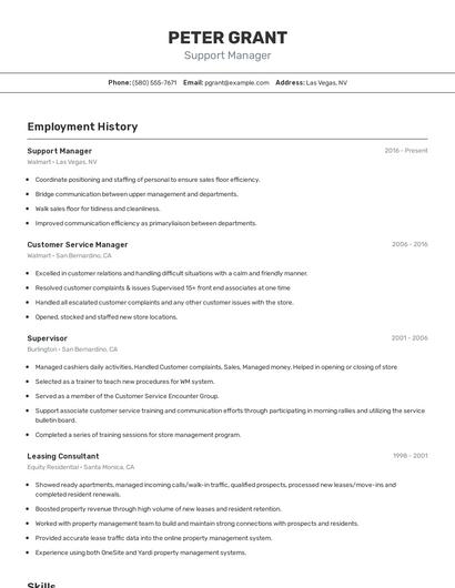 Resume example 2