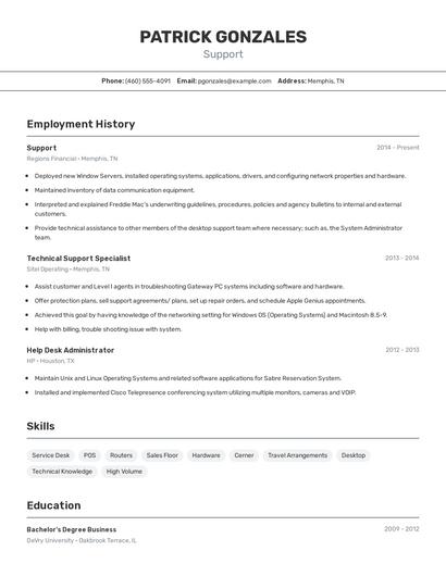 Resume example 2