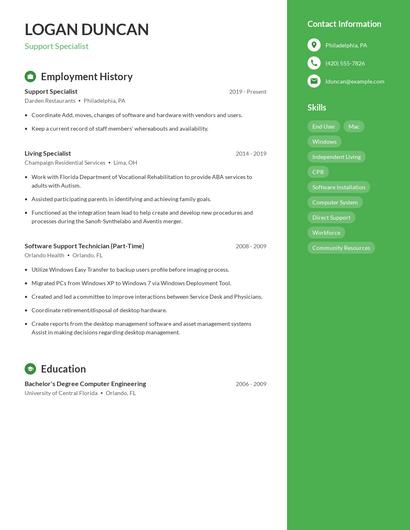 Resume example 5