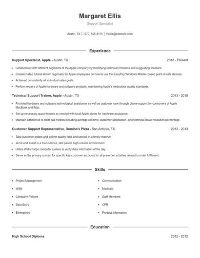 Resume example 1
