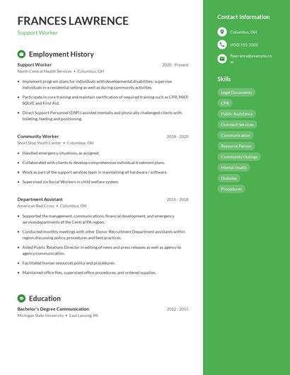Resume example 4