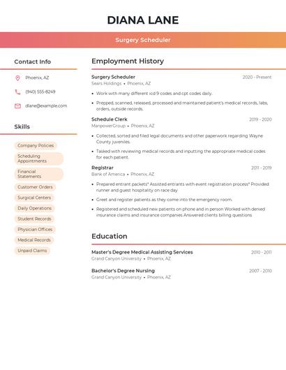 Resume example 3