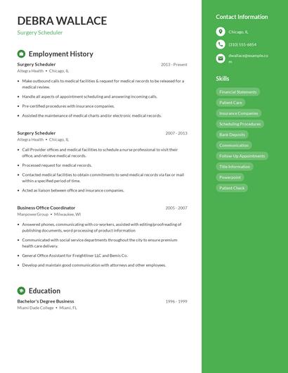 Resume example 4