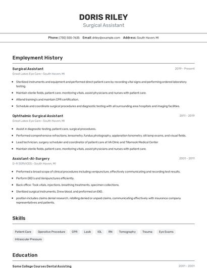Resume example 2