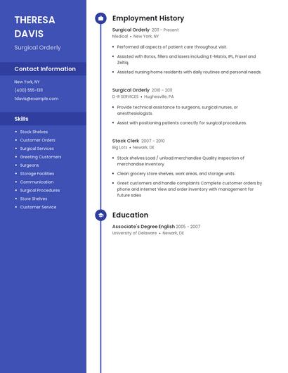 Surgical Orderly Resume