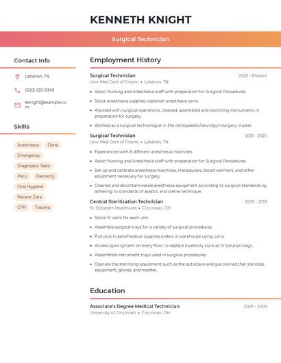Resume example 3