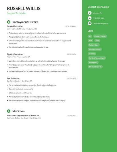 Resume example 4
