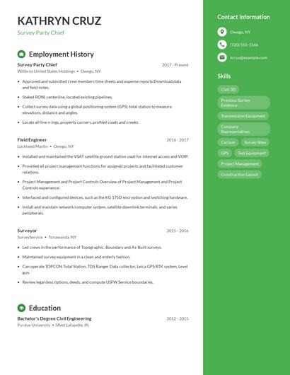 Resume example 5