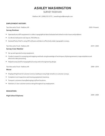 Survey Rodman Resume