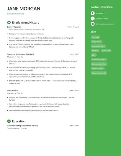 Survey Rodman Resume