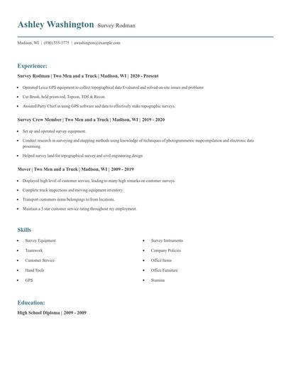 Survey Rodman Resume