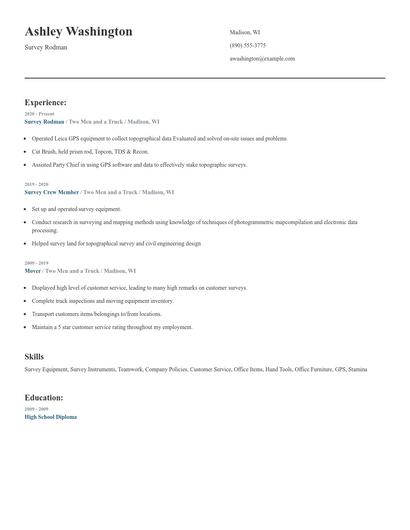 Survey Rodman Resume