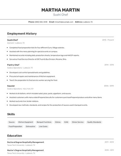 Resume example 2