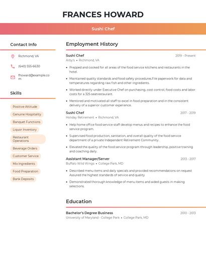 Resume example 3