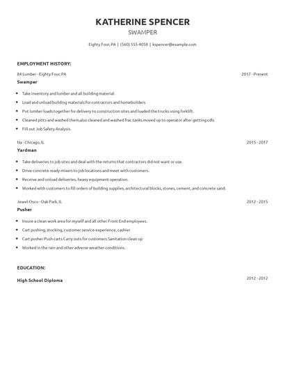 Swamper Resume