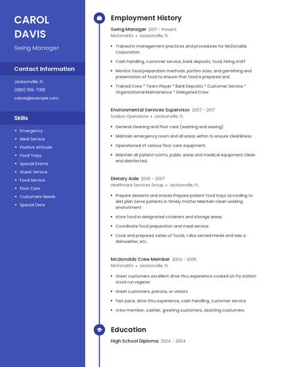 Resume example 5