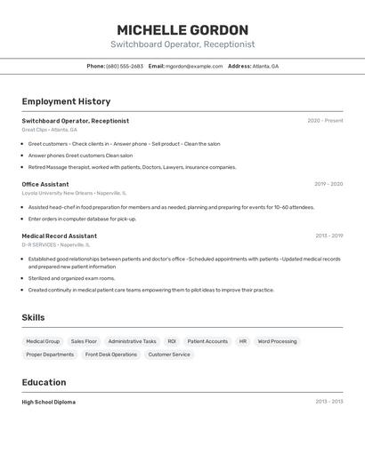 Resume example 2