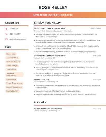 Resume example 3