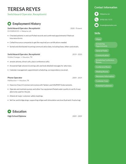 Resume example 4