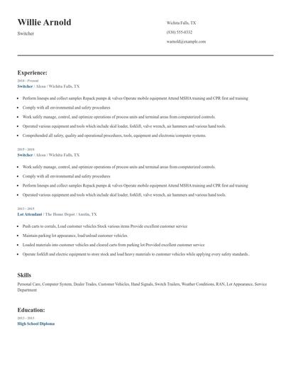 Switcher Resume