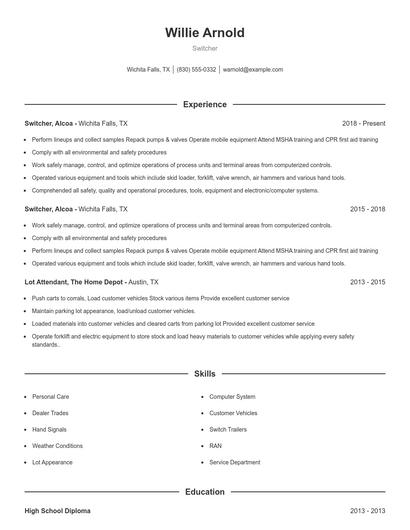 Switcher Resume