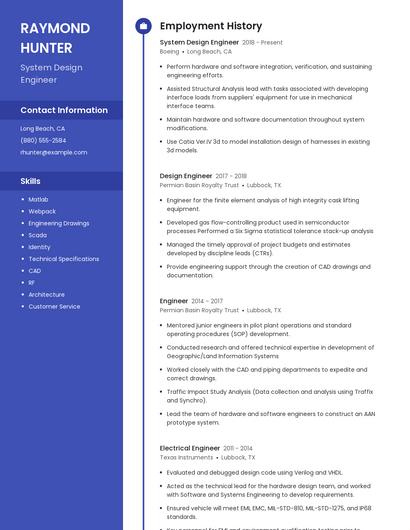 Resume example 5