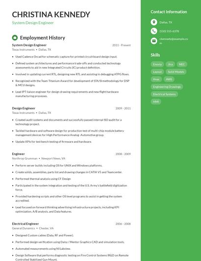 Resume example 4
