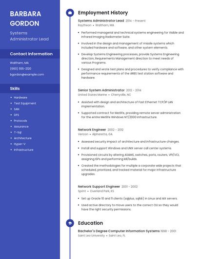 Resume example 4