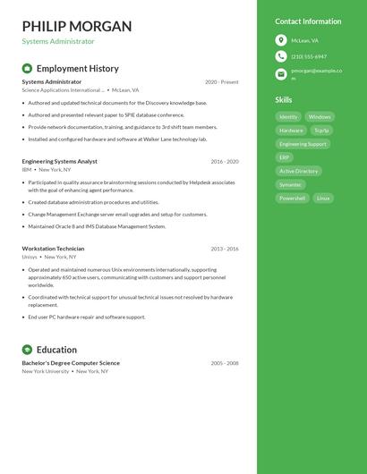 Resume example 5