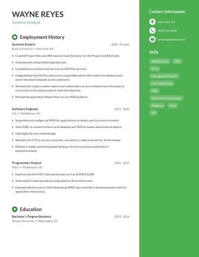 Resume example 4