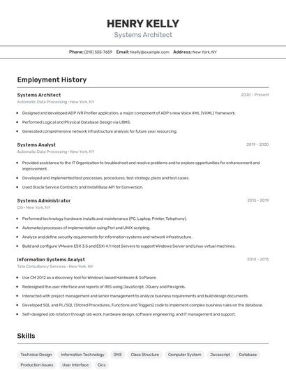 Resume example 2