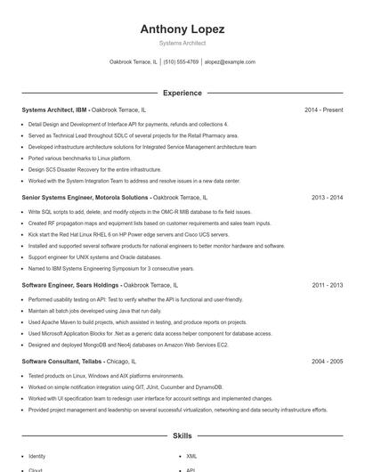 Resume example 1