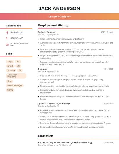 Resume example 3