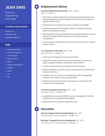 Resume example 5