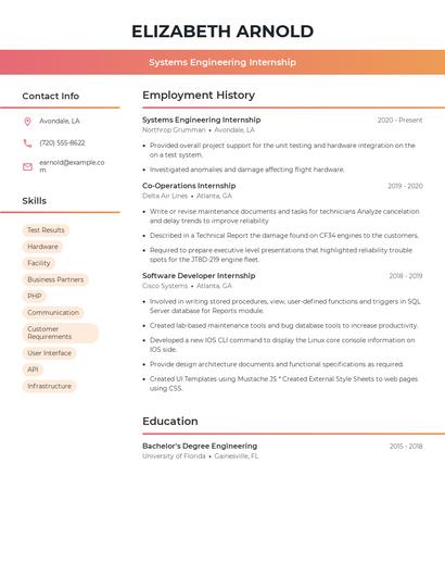 Resume example 3