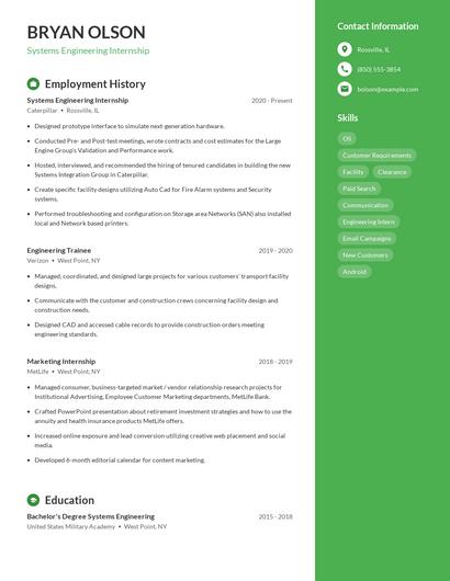 Resume example 4