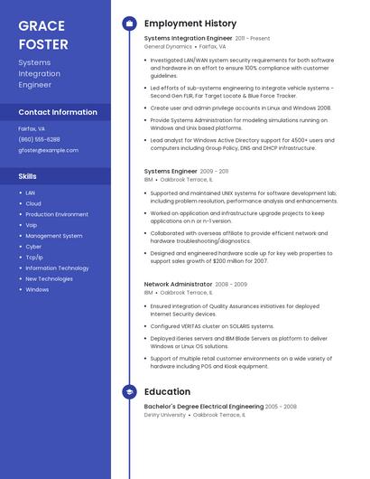 Resume example 5