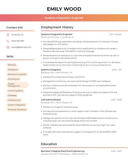 Resume example 3
