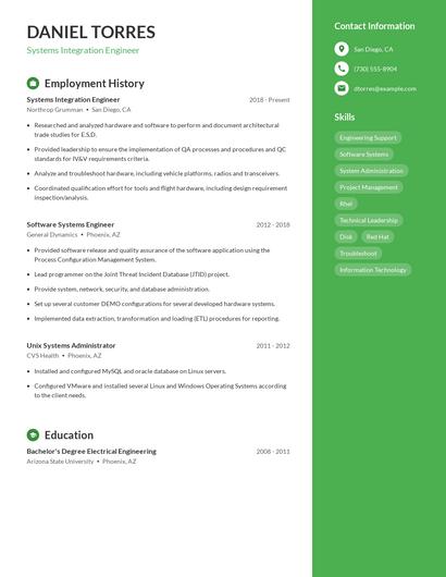 Resume example 4