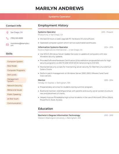 Resume example 3